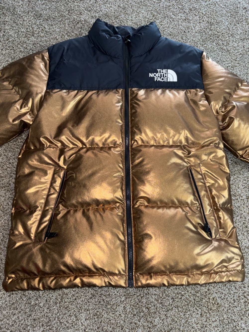 The North Face Metallic Bronze Puffer